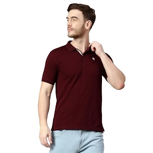 cantabil t-shirt for men l breathable amp soft with color fastness regular fit round neck poly cotton fabric printed pattern