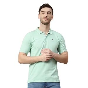 cantabil t-shirt for men l breathable amp soft with color fastness regular fit round neck poly cotton fabric printed pattern