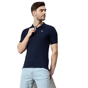 cantabil t-shirt for men l breathable amp soft with color fastness regular fit round neck poly cotton fabric printed pattern