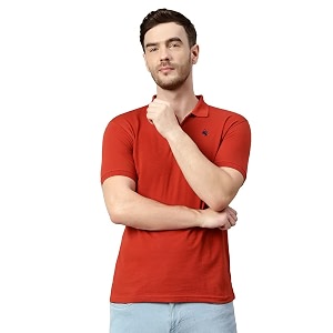 cantabil t-shirt for men l breathable amp soft with color fastness regular fit round neck poly cotton fabric printed pattern