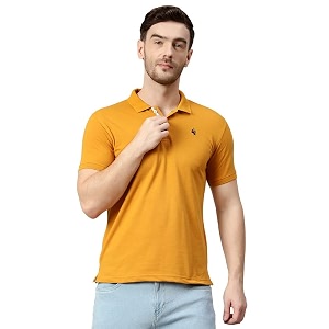 cantabil t-shirt for men l breathable amp soft with color fastness regular fit round neck poly cotton fabric printed pattern