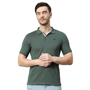 cantabil t-shirt for men l breathable amp soft with color fastness regular fit round neck poly cotton fabric printed pattern