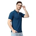 Cantabil T-Shirt for Men l Breathable &amp; Soft with Color Fastness Regular Fit Round Neck Poly Cotton Fabric Printed Pattern
