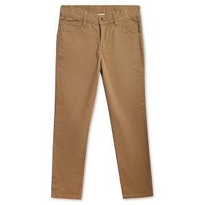 Cantabil Beige Solid Cotton Non Pleated Regular