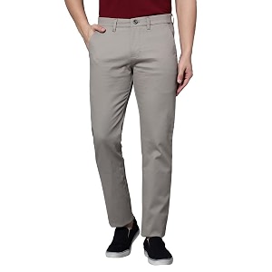 Cantabil Black Solid Non Pleated Regular Fit