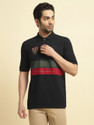 CANTABIL Colorblock Men Polo Neck Dark Blue