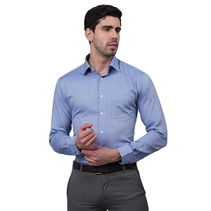 Cantabil Cotton Self Design Full Sleeves Regular