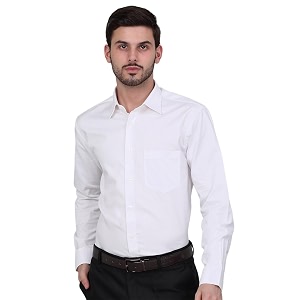 Cantabil Cotton Self Design Shirt Collar Full