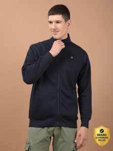 cantabil full sleeve solid men sweatshirt