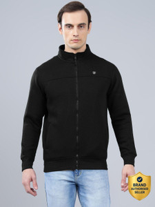 cantabil full sleeve solid men sweatshirt