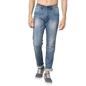 Cantabil Men Blue Cotton Regular Fit Casual