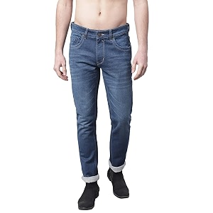 Cantabil Men Blue Cotton Regular Fit Casual