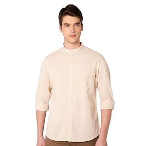 Cantabil Men Cotton Solid Full Sleeve Casual