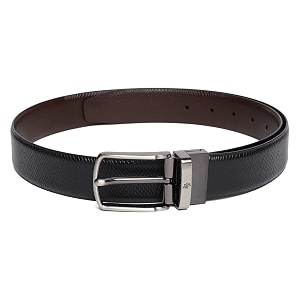 Cantabil Men Formal Black Brown Reversible Leather