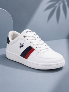 CANTABIL Mens White Colourblock Casual Sneakers Sneakers
