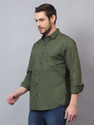 CANTABIL Men Solid Casual Green Shirt