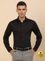 CANTABIL Men Solid Party Black Shirt
