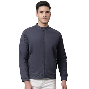 Cantabil Navy-Blue Winter Wear Jacket Full Sleeve