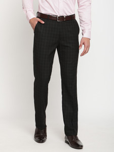 CANTABIL Regular Fit Men Black Trousers