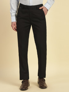 CANTABIL Regular Fit Men Black Trousers
