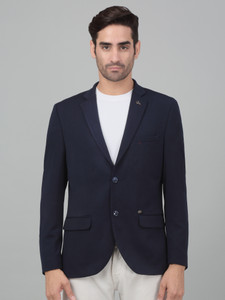cantabil self design single breasted casual men blazer