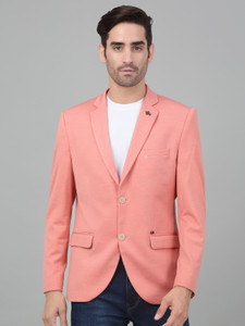 cantabil self design single breasted casual men blazer