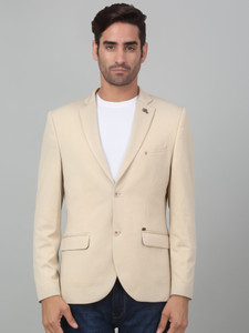 cantabil self design single breasted casual men blazer
