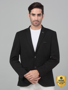 cantabil self design single breasted casual men blazer