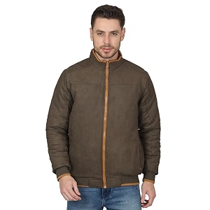 Cantabil Solid Beige Full Sleeves Mock Neck