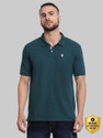CANTABIL Solid Men Polo Neck Blue T-Shirt