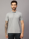 CANTABIL Solid Men Polo Neck Grey T-Shirt