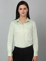 CANTABIL Women Solid Formal Light Green Shirt