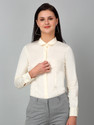 CANTABIL Women Solid Formal White Shirt