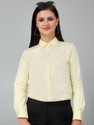 CANTABIL Women Solid Formal Yellow Shirt