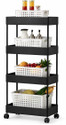 Cantus Black Plastic Kitchen Trolley DIYDo-It-Yourself