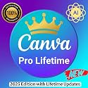 Canva Pro Lifetime Subscription with Ai (1 User) | Activates on Your Account | Genuine License with All AI Tools Included | Magic Studio + Visual Suite 2.0, Canva Code, Canva Sheets ,Magic Charts, AI Image Generation | Multi-