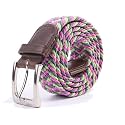 Canvas Elastic Fabric Woven Stretch Multicolored Braided Belts