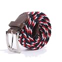 Canvas Elastic Fabric Woven Stretch Multicolored Braided Belts