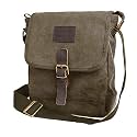 Canvas Messenger Bag TOPWOLF Small Crossbody Bag Casual Travel Working Tools Bag Shoulder Bag Hold Phone Handset Anti Theft
