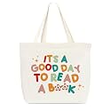Canvas Tote Bag, Library Shoulder Bag For Reader Bookish Women Friend Bookworm