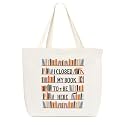 Canvas Tote Bag, Library Shoulder Bag For Reader Bookish Women Friend Bookworm