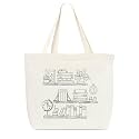 Canvas Tote Bag, Library Shoulder Bag For Reader Bookish Women Friend Bookworm