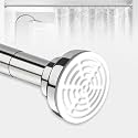CANWAY® (85cm To 140cm) Extendable Shower Curtain Tension Rod Non-Drilling Anti-Skid Spring Pull Rod - (Stainless Steel, Silver, 1 Piece)
