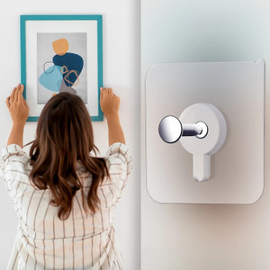 canway self adhesive 6mm nail hook for hanging photo frame wall clock transparent hook 15