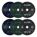 CAP 2-inch Olympic Bumper Plate Weight Set | 100-370 lbs | Multiple Colors | Storage Rack Optional