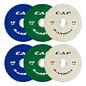 CAP 2-inch Olympic Bumper Plate Weight Set | 100-370 lbs | Multiple Colors | Storage Rack Optional