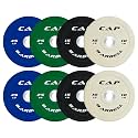 CAP 2-inch Olympic Bumper Plate Weight Set | 100-370 lbs | Multiple Colors | Storage Rack Optional
