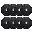 CAP 2-inch Olympic Bumper Plate Weight Set | 100-370 lbs | Multiple Colors | Storage Rack Optional