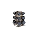 CAP Dumbbell Set with Rack, Rubber Coated Hex Free Weight Set | 100–300 lb Options, Vertical Space-Saving Storage for Home Gym Strength Training