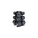 CAP Dumbbell Set with Rack, Rubber Coated Hex Free Weight Set | 100–300 lb Options, Vertical Space-Saving Storage for Home Gym Strength Training